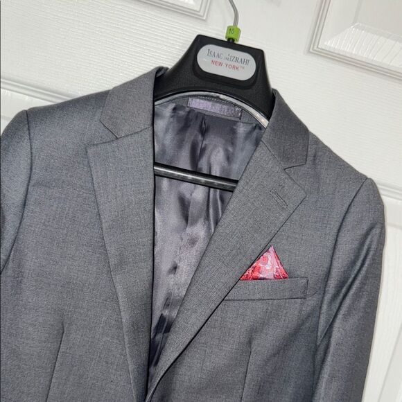 Isaac Mizrahi BOYS Gray classic blazer size 10 NWT - Picture 8 of 11